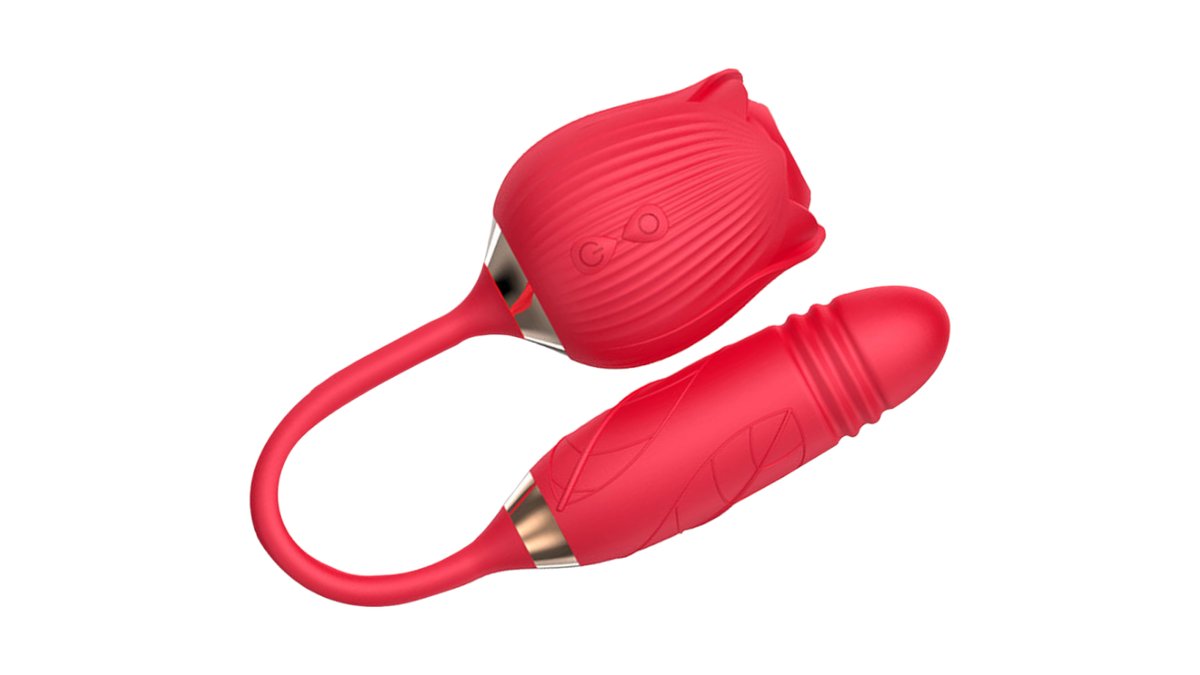 Double pleasure combined nipple vibrator | lily of the valley